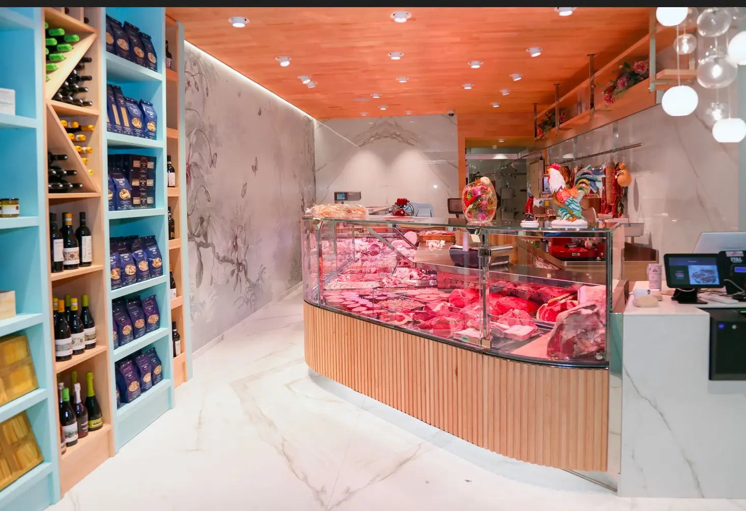 Vitrine boucherie et charcuterie